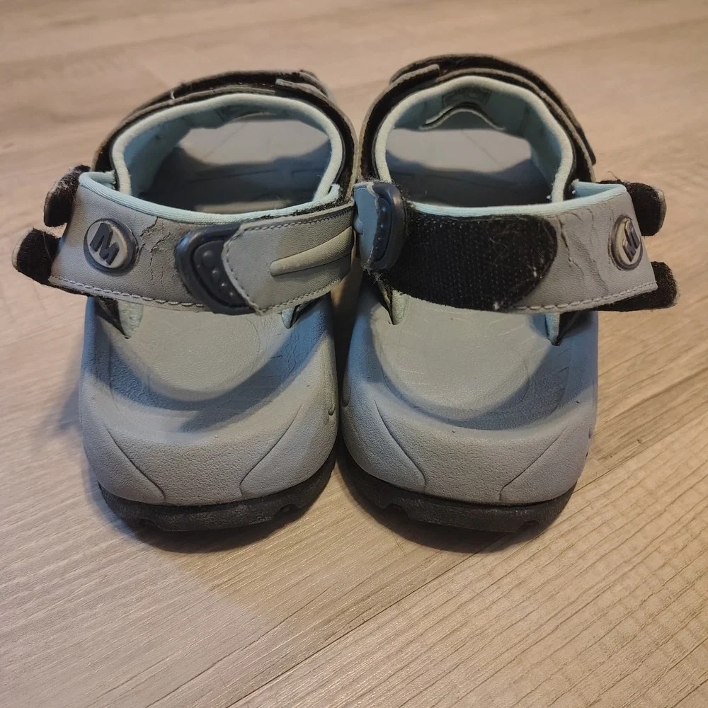 Merrell Womens Sport Sandals Grey Blue Adjustable Straps Hiking Walking Size 5